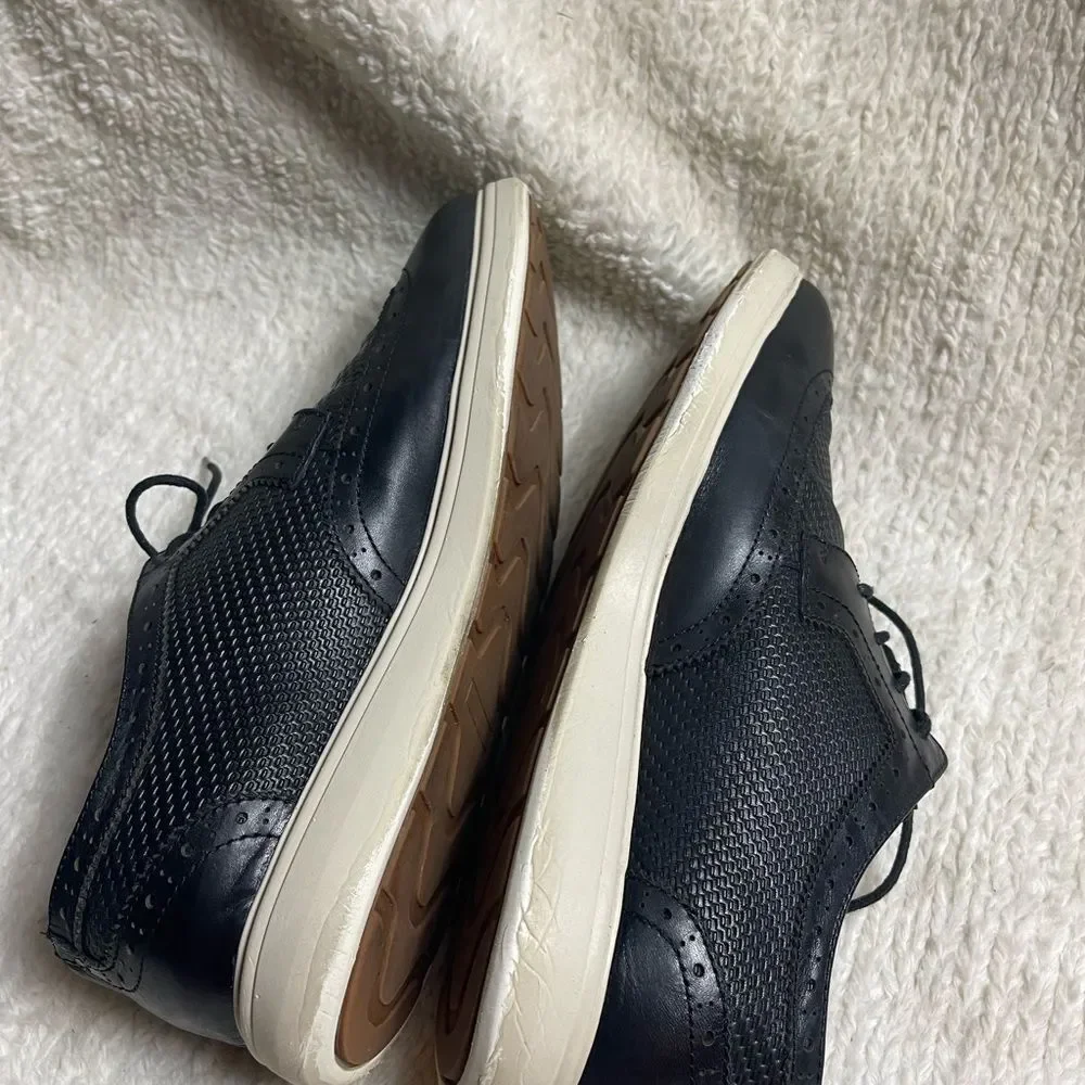 La Milano Palmer Men’s lace up leather wingtip black Oxford shoesSZ12